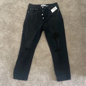Black ripped jeans - cropped. Never worn